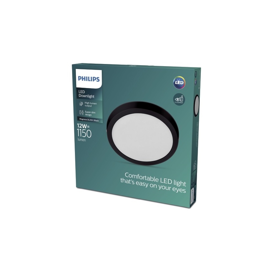 Philips - LED Plafond Lamp LED/12W/230V 2700K zwart