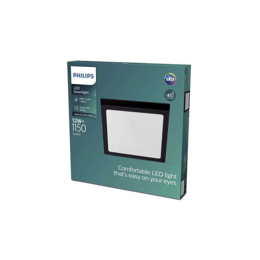 Philips - LED Plafond Lamp LED/12W/230V 2700K zwart
