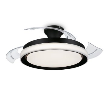 Philips-LED Plafondlamp met een ventilator BLISS LED/35W/230V 5500/4000/2700K zwart + afstandsbediening