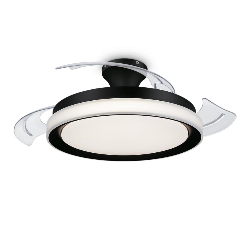 Philips-LED Plafondlamp met een ventilator BLISS LED/35W/230V 5500/4000/2700K zwart + afstandsbediening