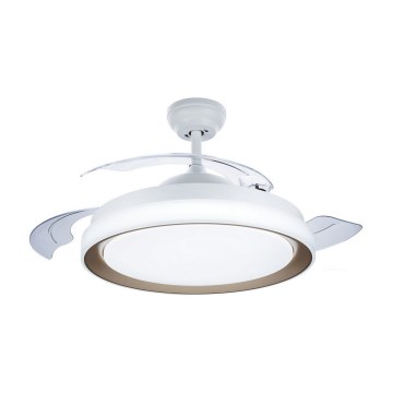 Philips-LED Plafondlamp met een ventilator LED/35W/230V 5500/4000/2700K + afstandsbediening goud