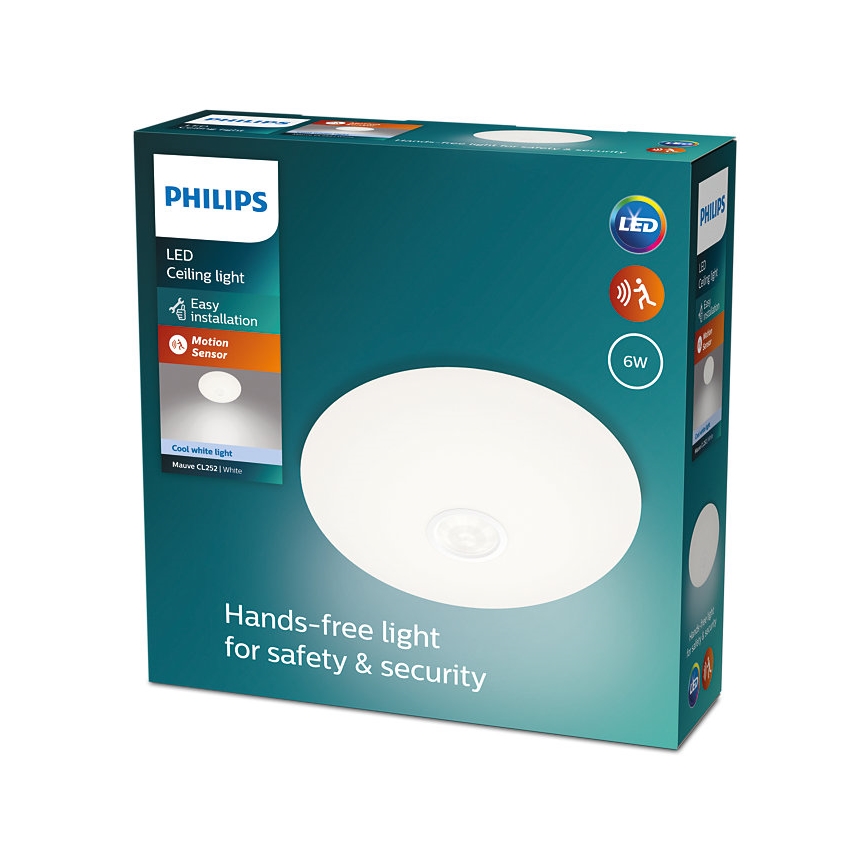 Philips - LED Plafondlamp met sensor MAUVE LED/6W/230V 4000K
