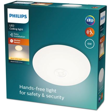 Philips - LED Plafondlamp met Sensor MAUVE LED/6W/230V