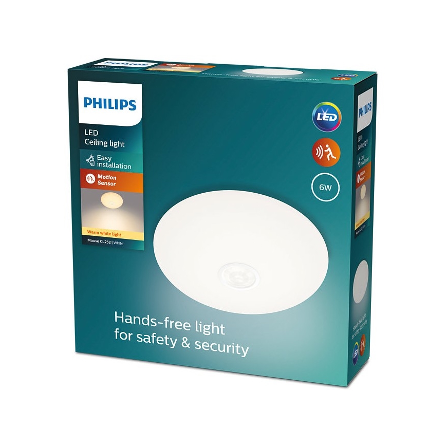 Philips - LED Plafondlamp met Sensor MAUVE LED/6W/230V