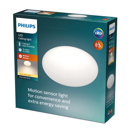 Philips - LED-plafondlamp met sensor LED/12W/230V 2700K