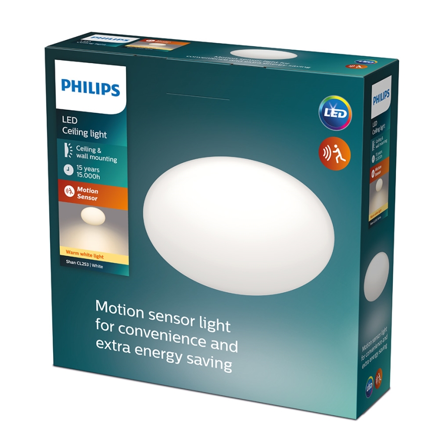 Philips - LED-plafondlamp met sensor LED/12W/230V 2700K