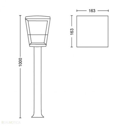 Philips - LED RGB Buitenlamp Hue ECONIC LED/15W/230V IP44