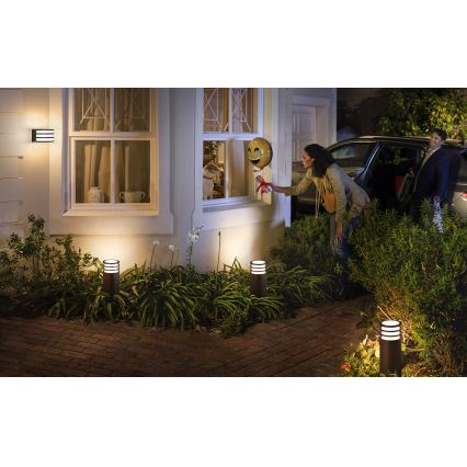 Philips - LED RGB dimbare buitenlamp Hue LUCCA 1xE27/8,1W/230V 25 cm 1000-20000K IP44