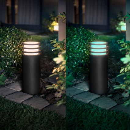 Philips - LED RGB dimbare buitenlamp Hue LUCCA 1xE27/8,1W/230V 25 cm 1000-20000K IP44