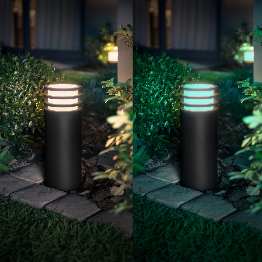 Philips - LED RGB dimbare buitenlamp Hue LUCCA 1xE27/8,1W/230V 25 cm 1000-20000K IP44