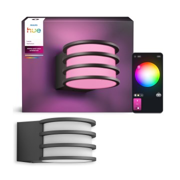 Philips - LED RGB dimbare buitenmuurlamp Hue LUCCA 1xE27/8,1W/2300-20000K IP44