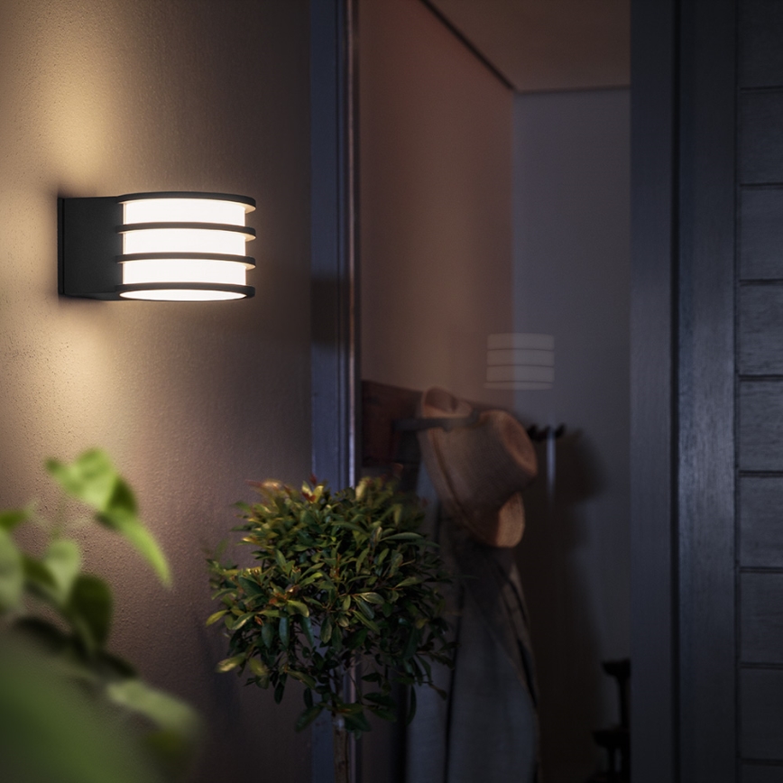 Philips - LED RGB dimbare buitenmuurlamp Hue LUCCA 1xE27/8,1W/2300-20000K IP44