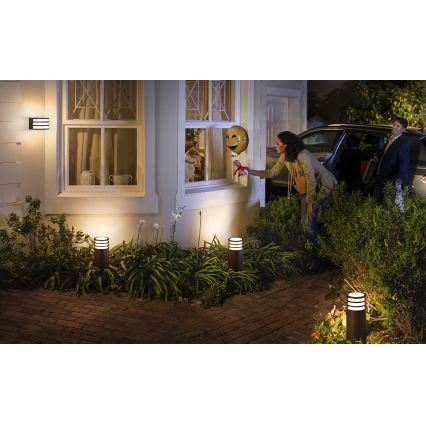 Philips - LED RGB dimbare buitenmuurlamp Hue LUCCA 1xE27/8,1W/2300-20000K IP44