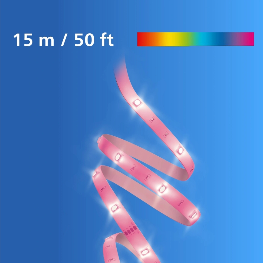 Philips - LED RGB dimbare LED-strip SMART STRIP 15m LED/20W/230V 2200-6500K Wi-Fi