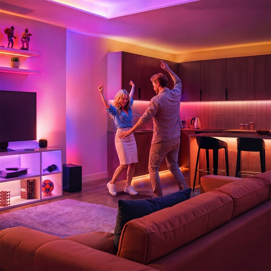 Philips - LED RGBIC dimbare SMART STRIP 10 m LED/43W/230V 2700-6500K Wi-Fi