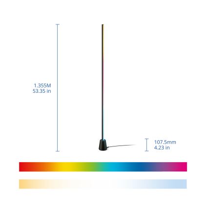 Philips - Dimbare LED RGBIC vloerlamp GRADIENT LED/9,7W/230V 2200-6500K Wi-Fi
