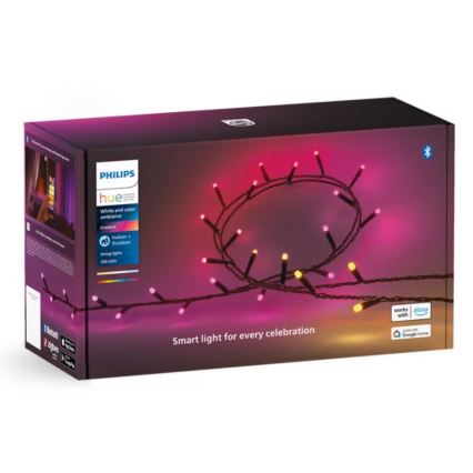 Philips - LED RGBW Dimbaar buitenshuis ketting HUE WHITE AND COLOR AMBIANCE 250xLED 24,4 m 2000-6500K IP54