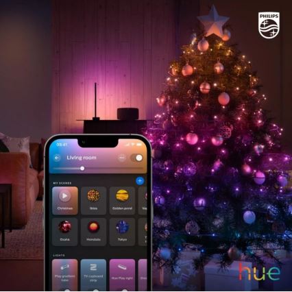 Philips - LED RGBW dimbaar lichtsnoer voor buiten HUE WHITE AND COLOR AMBIANCE 500 LEDs 44,4 m 2000-6500K IP54