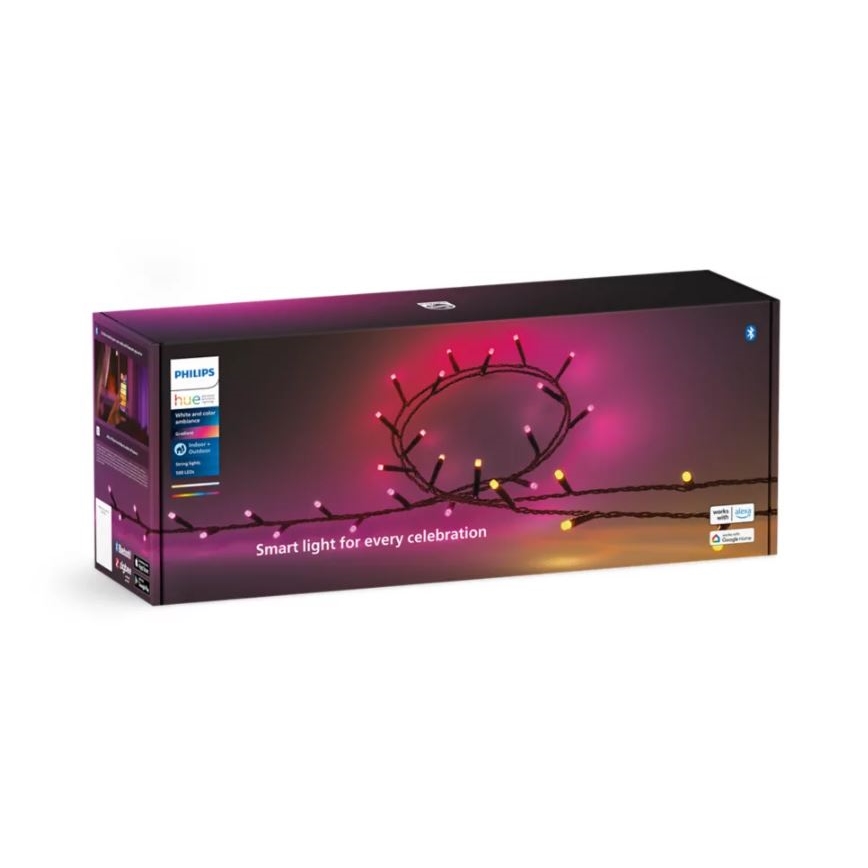 Philips - LED RGBW dimbaar lichtsnoer voor buiten HUE WHITE AND COLOR AMBIANCE 500 LEDs 44,4 m 2000-6500K IP54