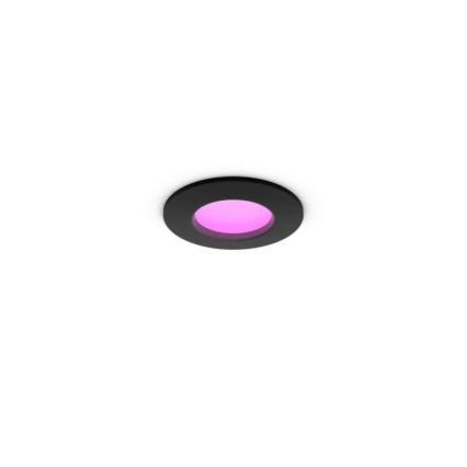 Philips - LED RGBW dimbare badkamer-inbouwarmatuur Hue SLIM LED/8,3W/230V 1000-20000K zwart P44