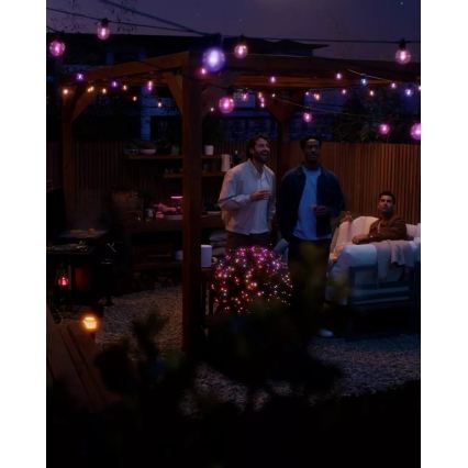 Philips - LED RGBW Verlengbaar dimbaar buitenlichtsnoer Hue FESTAVIA 20xLED 14m IP65