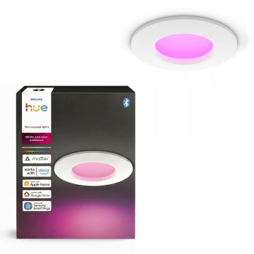 Philips - LED RGBW dimbare badkamer inbouwspot Hue SLIM LED/8,3W/230V 1000-20000K wit IP44