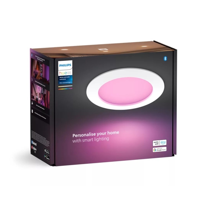 Philips - LED RGBW Dimbare en hangende badkamer verlichting Hue SLIM LED/12W/230V IP44 2200-6500K