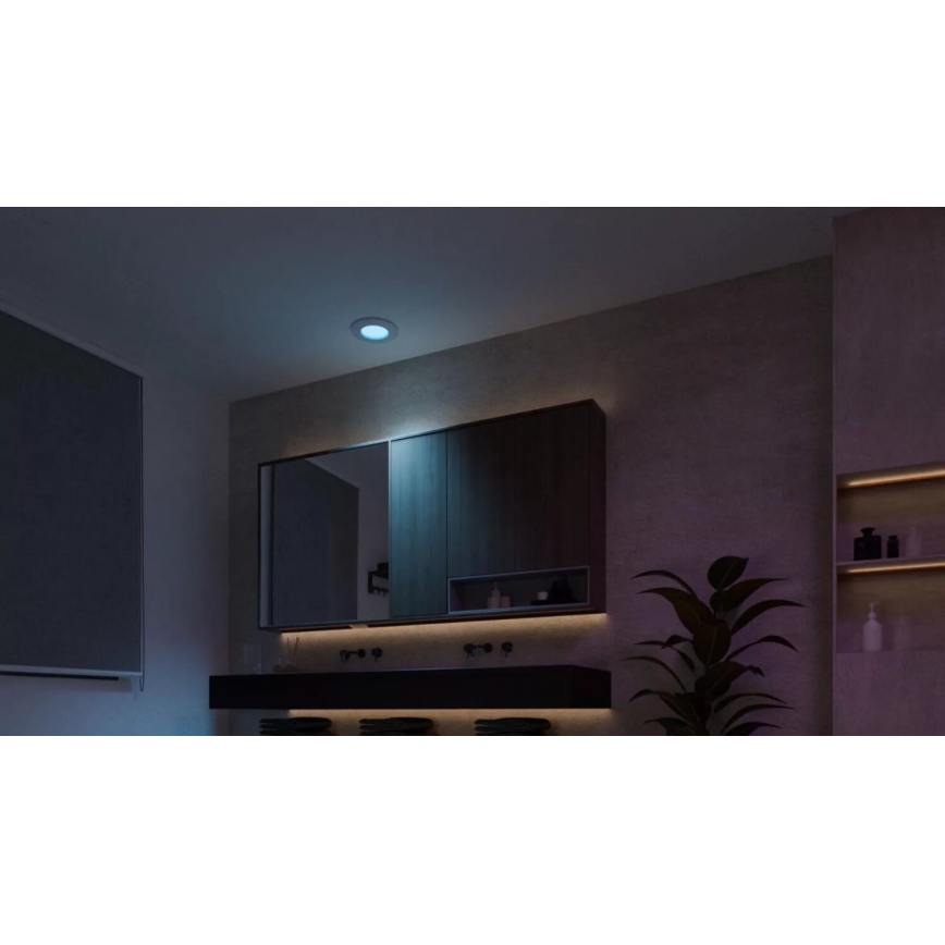 Philips - LED RGBW Dimbare en hangende badkamer verlichting Hue SLIM LED/8,3W/230V 2000-6500K IP44 wit
