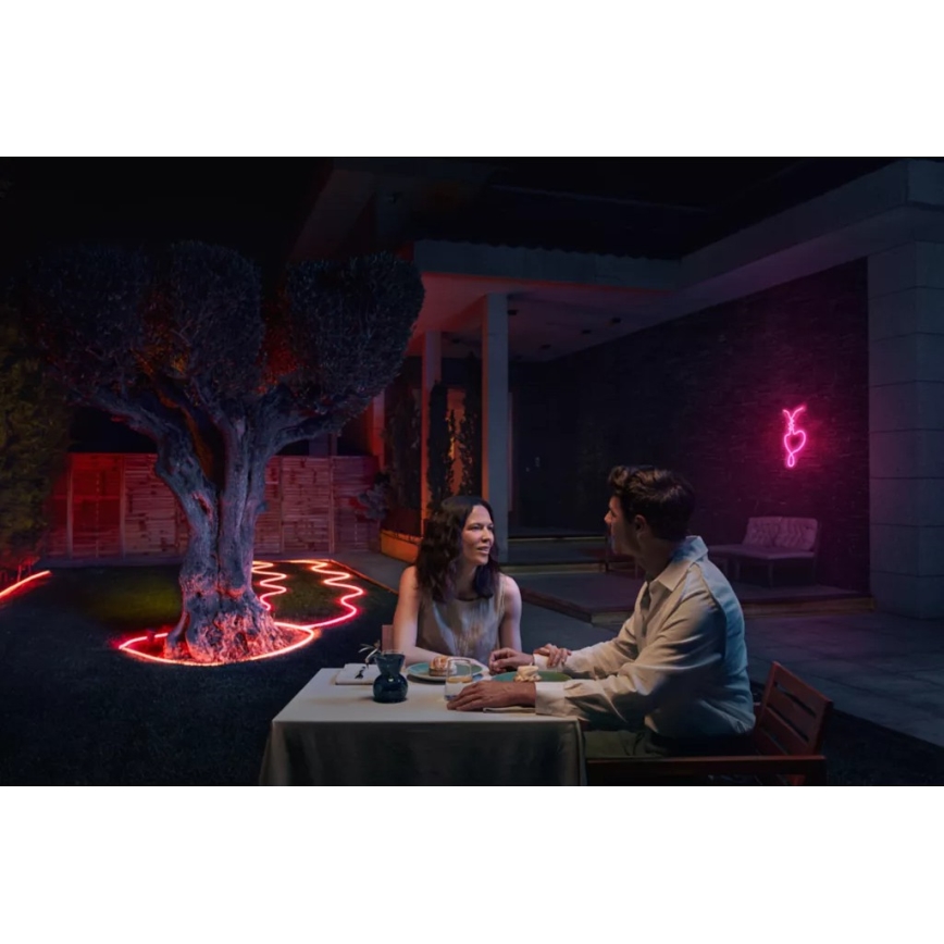 Philips - RGBW LED dimbare buitenstrip Hue NEON 5m LED/30W/230V 2200-6500K IP67 + bewegingssensor