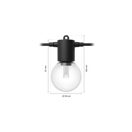Philips - LED RGBW dimbare buitensnoer Hue FESTAVIA 30xLED 21m IP65