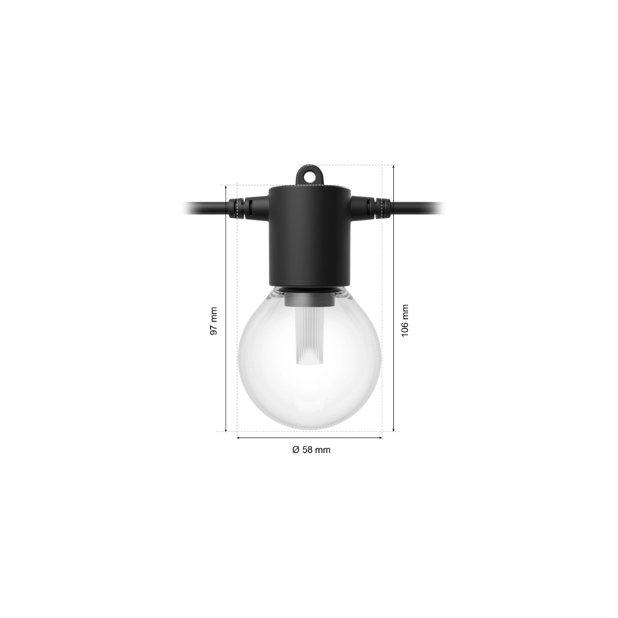 Philips - LED RGBW dimbare buitensnoer Hue FESTAVIA 30xLED 21m IP65