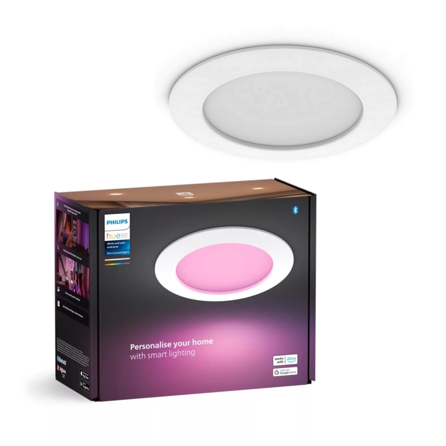 Philips - LED RGBW Dimbare en hangende badkamer verlichting Hue SLIM LED/12W/230V IP44 2200-6500K