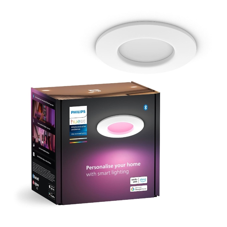 Philips - LED RGBW Dimbare en hangende badkamer verlichting Hue SLIM LED/8,3W/230V 2000-6500K IP44 wit