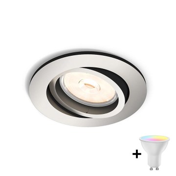 Philips - LED RGBW dimbare inbouwspot DONEGAL 1xGU10/4,8W/230V + afstandsbediening