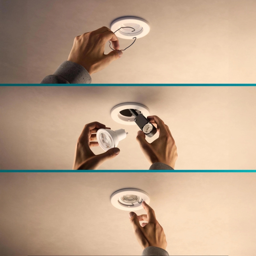 Philips - LED RGBW dimbare inbouwspot PERIDOT 1xGU10/6W/230V wit + afstandsbediening