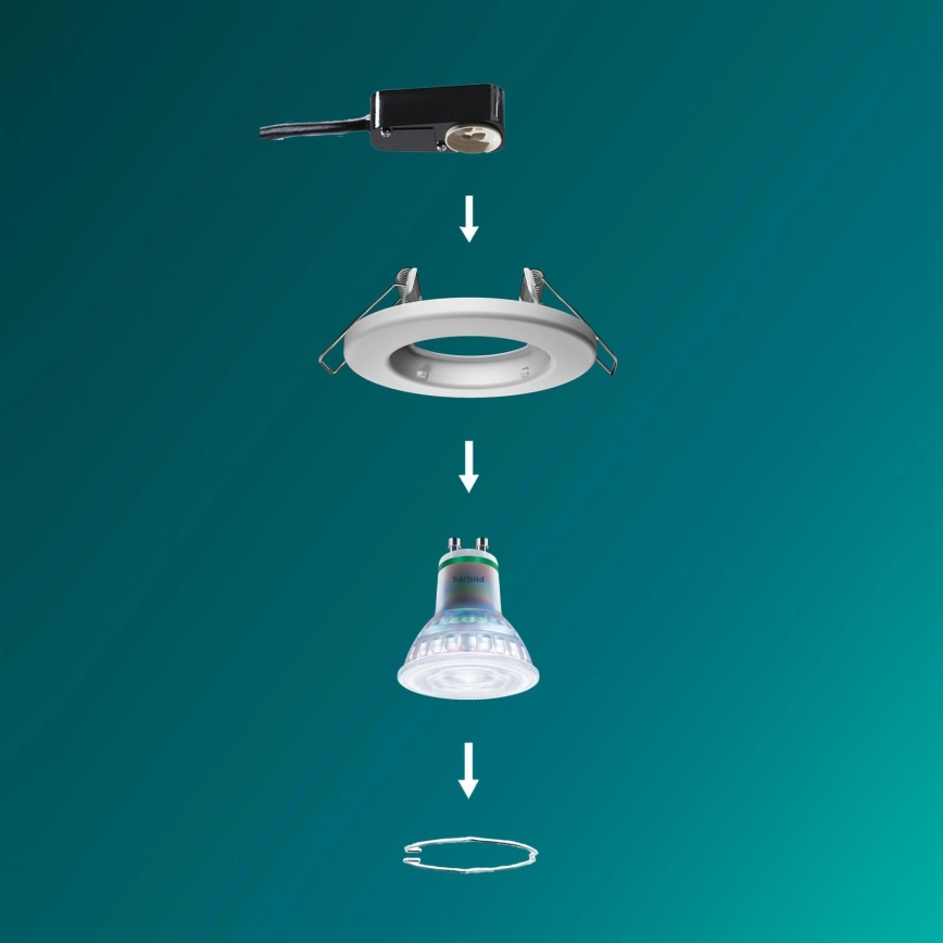 Philips - LED RGBW dimbare inbouwspot PERIDOT 1xGU10/6W/230V wit + afstandsbediening