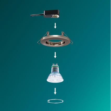 Philips - LED RGBW dimbare inbouwspot PERIDOT 1xGU10/6W/230V zilverkleurig + afstandsbediening