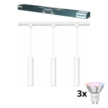 Philips - LED RGBW dimbare pendellamp aan kabel voor het EASYLINK HUE railsysteem 3xGU10/4,7W/230V 2200-6500K 1m wit