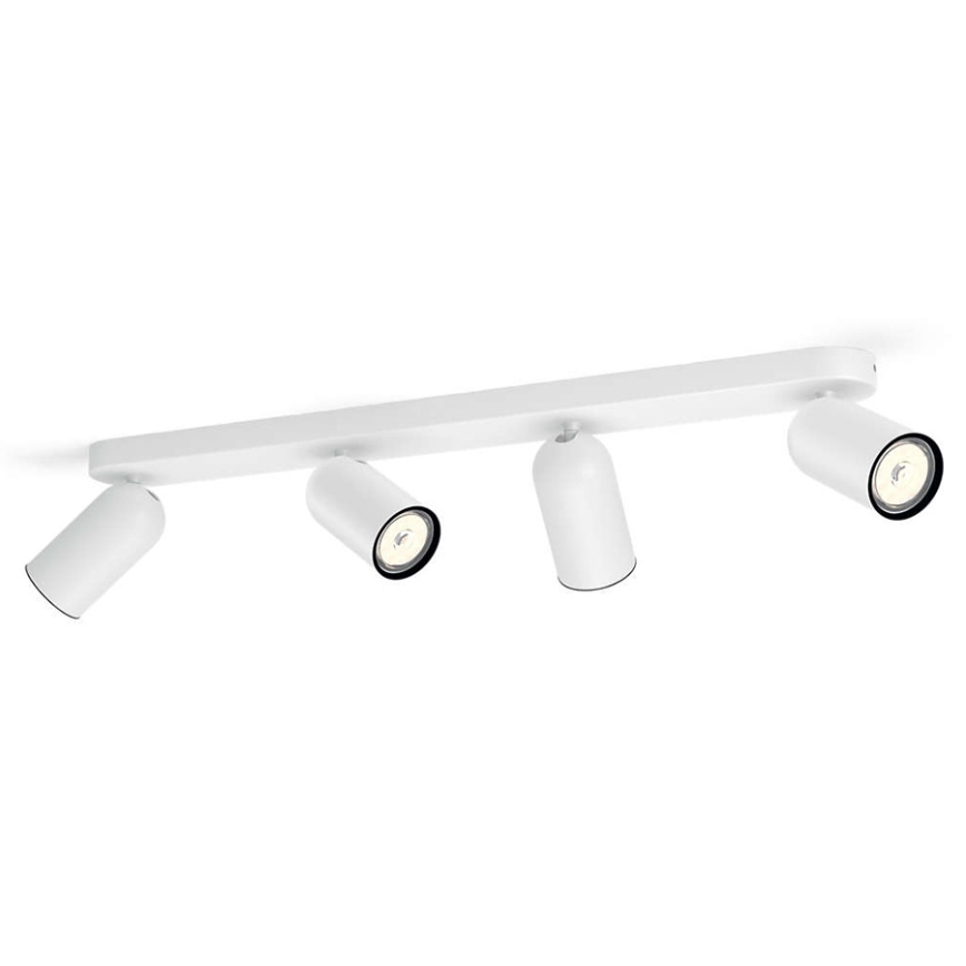 Philips - LED RGBW dimbare spotarmatuur PONGEE 4xGU10/4,8W/230V 3000K wit + afstandsbediening