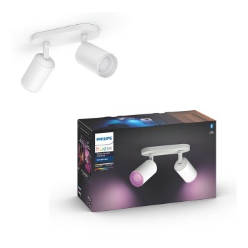 Philips - LED RGBW Dimbare spot Hue FUGATO 2xGU10/5,7W/230V