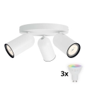 Philips - LED RGBW dimbare spot PONGEE 3xGU10/4,8W/230V 3000K wit + afstandsbediening