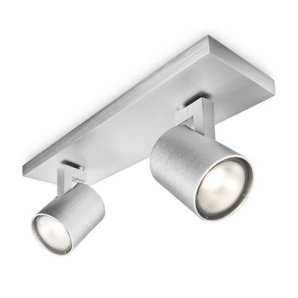 Philips - LED RGBW dimbare spot RUNNER 2xGU10/6,5W/230V 2700-6500K mat chroom