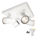 Philips - LED RGBW dimbare spot RUNNER 4xGU10/6,5W/230V 2700-6500K wit