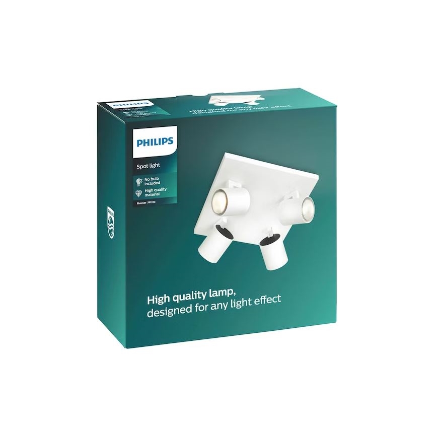 Philips - LED RGBW dimbare spot RUNNER 4xGU10/6,5W/230V 2700-6500K wit