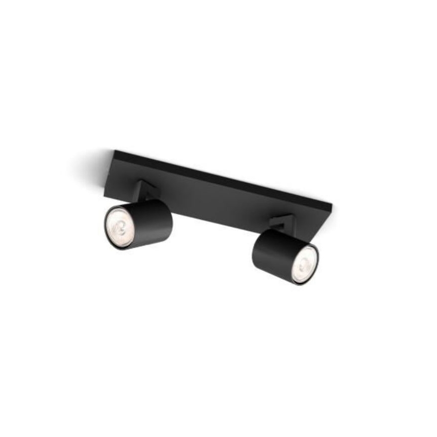 Philips - LED RGBW dimbare spot RUNNER 2xGU10/6,5W/230V 2700-6500K zwart