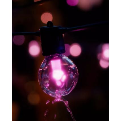 Philips - LED RGBW verlengbaar dimbaar lichtsnoer voor buiten Hue FESTAVIA 30xLED 21m IP65