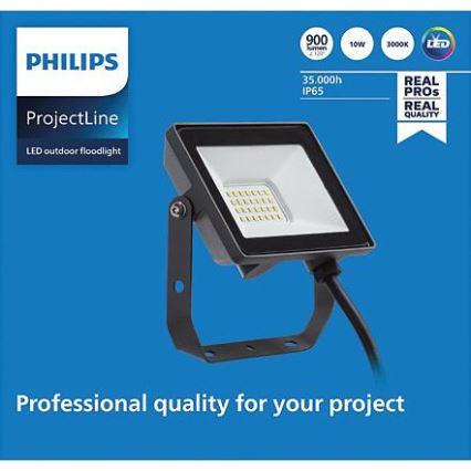 Philips - LED Schijnwerper voor Buiten PROJECTLINE LED/10W/230V IP65 3000K