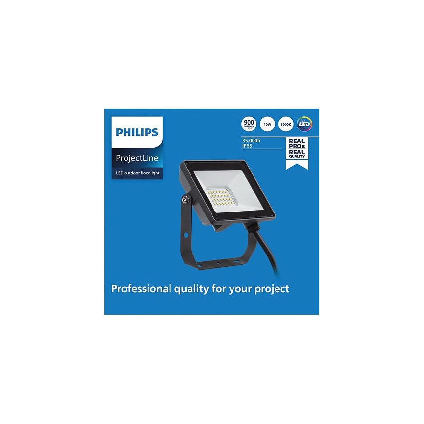 Philips - LED Schijnwerper voor Buiten PROJECTLINE LED/10W/230V IP65 3000K