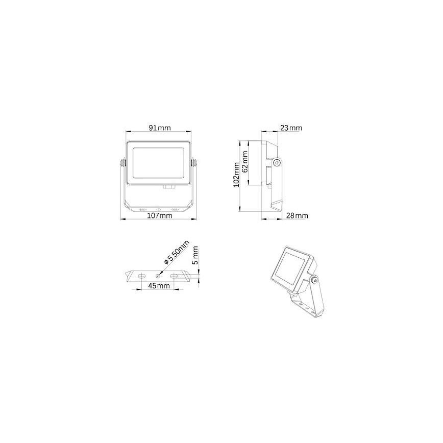Philips - LED Schijnwerper voor Buiten PROJECTLINE LED/10W/230V IP65 3000K