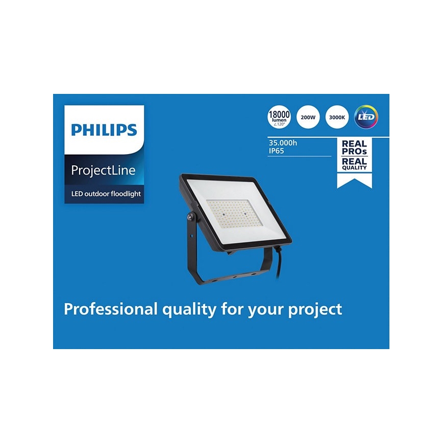 Philips - LED Schijnwerper voor Buiten PROJECTLINE LED/200W/230V IP65 3000K